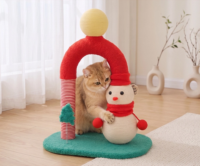 Multi-functional Post Cat Scratcher Vertical Sisal Cat Scratching Post detail photo 3