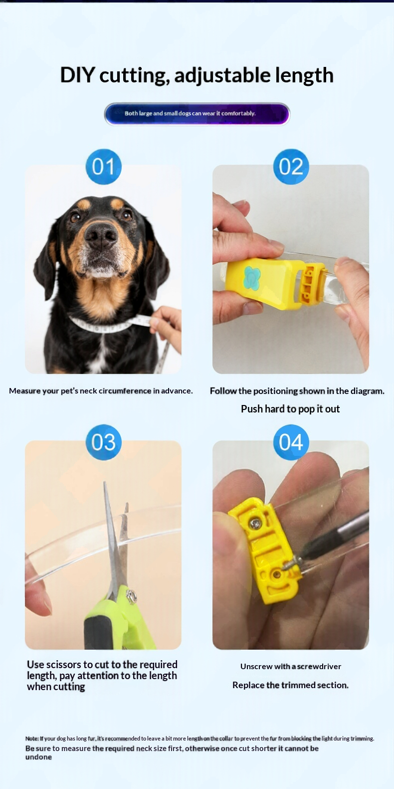 Glowing Dog Collar To Prevent Loss During Nighttime Walks detail photo 7