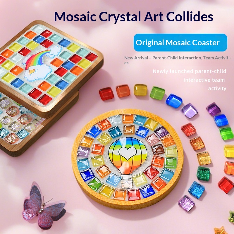 Mosaic Coaster Handmade DIY Cartoon Coaster Handmade Toy