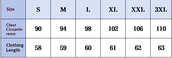 Original supplier chest circumference and clothing length chart for army-green ribbed jacket, sizes S to 3XL