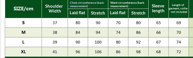 Supplier centimetre size chart for high-neck open-back bodysuit, sizes S to XL