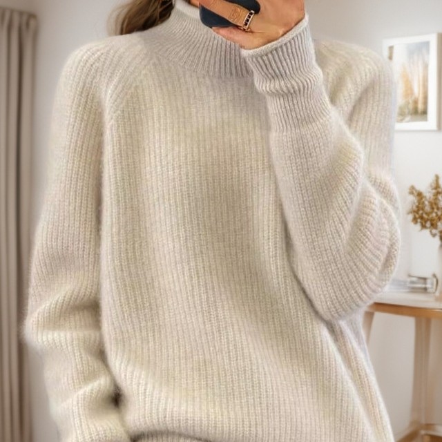Women's Multicolor Turtleneck Pullover Sweater
