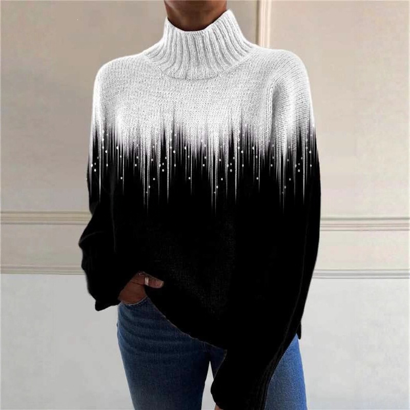 New Christmas Abstract Printing Casual Cloak Coat Cardigan - thumbnail