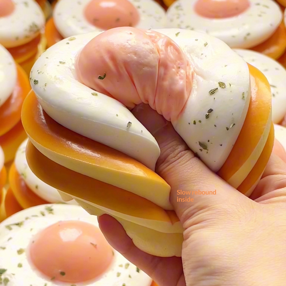 Stress-relief Egg Toast Cake Toy