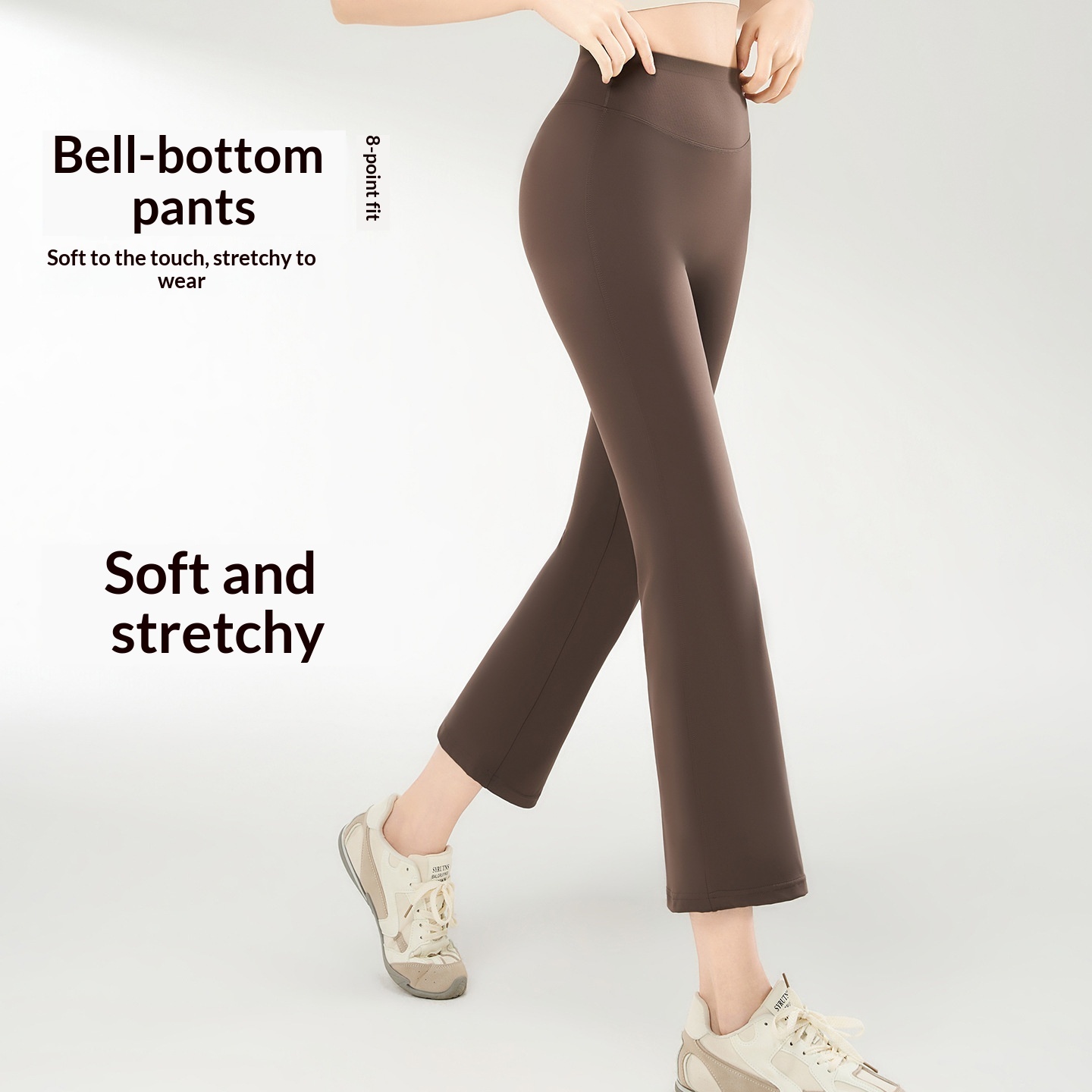 8-Point Slightly Flared Straight-Leg Yoga Pants