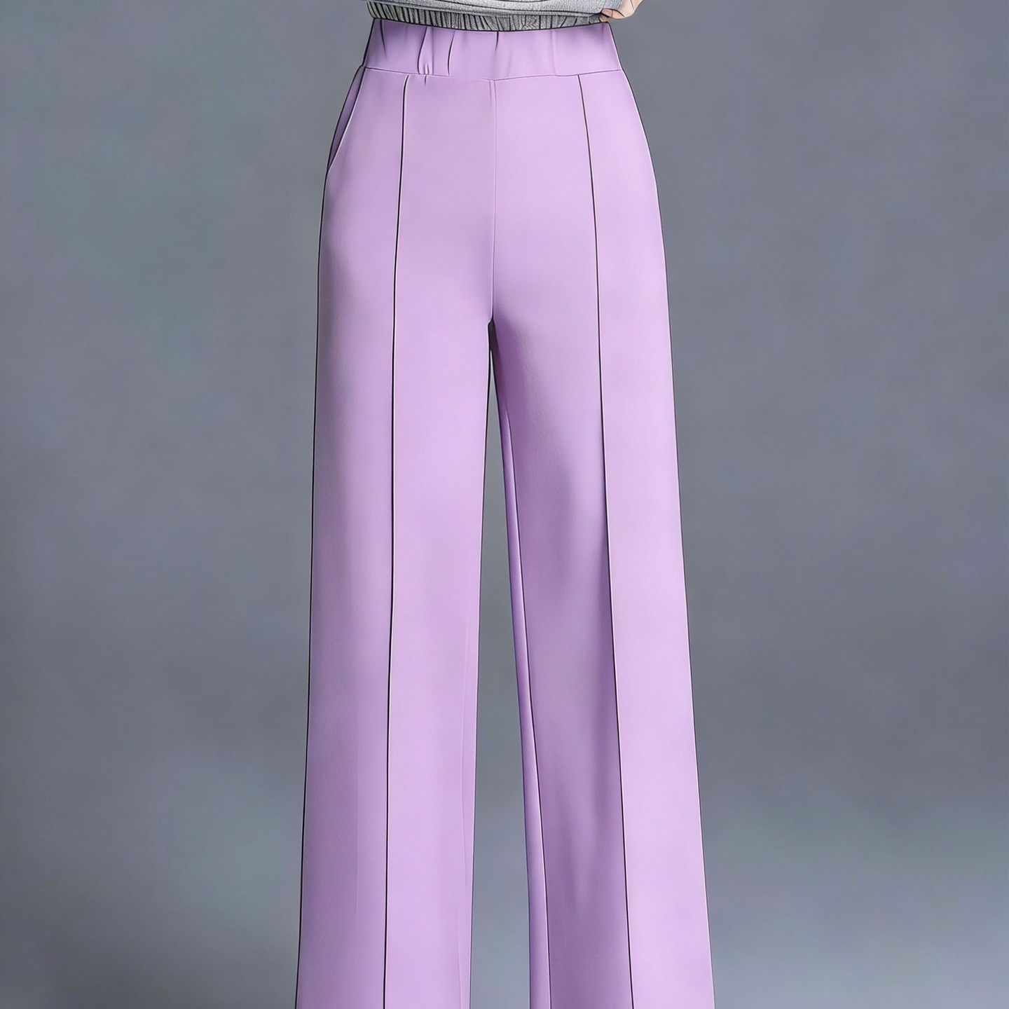 Flowy Wide-leg Slimming Casual Work Pants