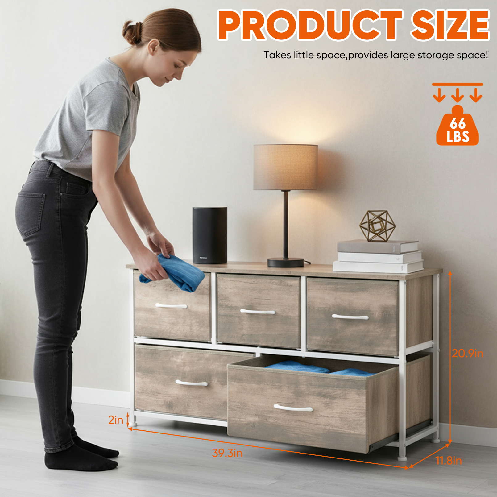 Wooden Top Cabinet Night Stand Dresser For Closet image 51