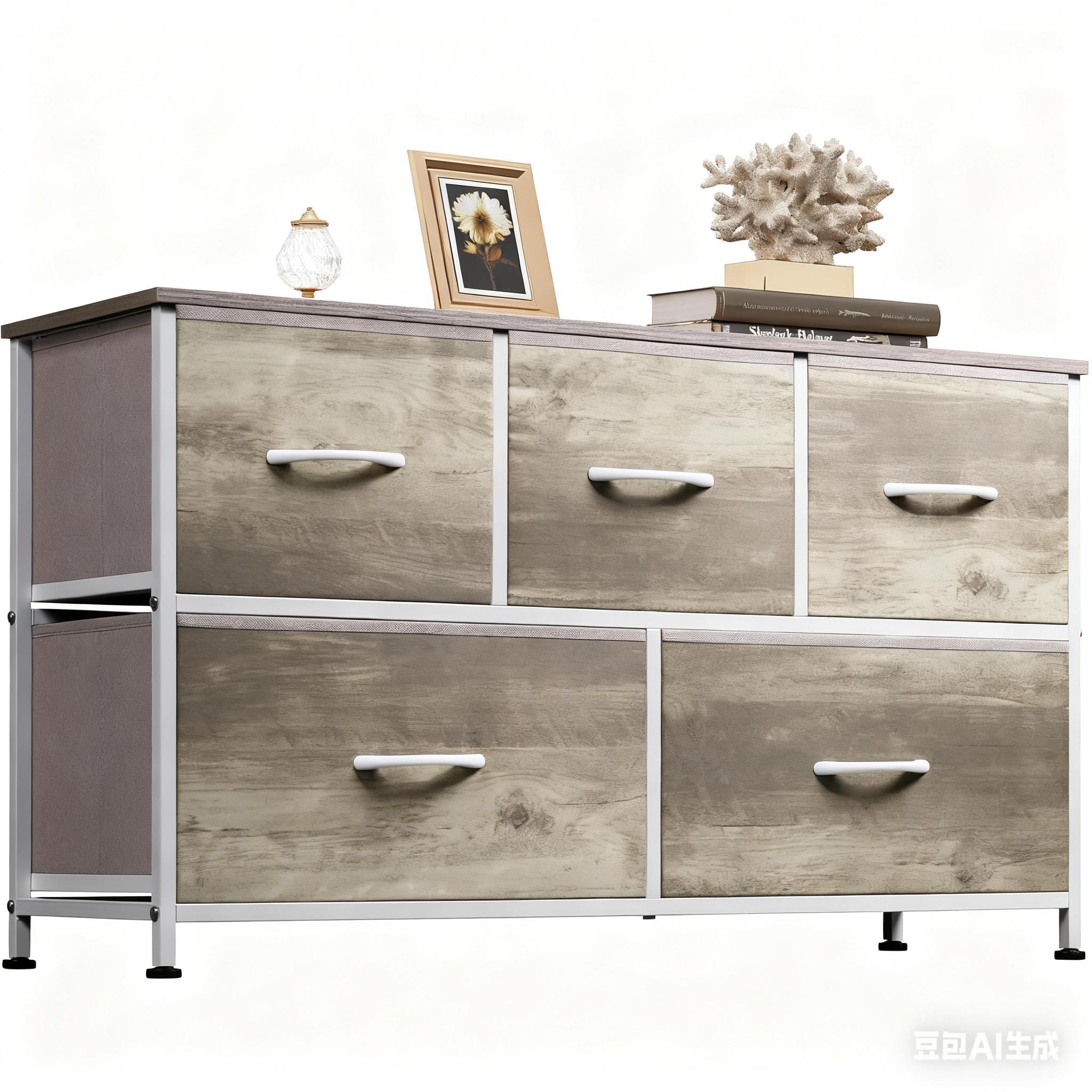 Wooden Top Cabinet Night Stand Dresser For Closet image 47