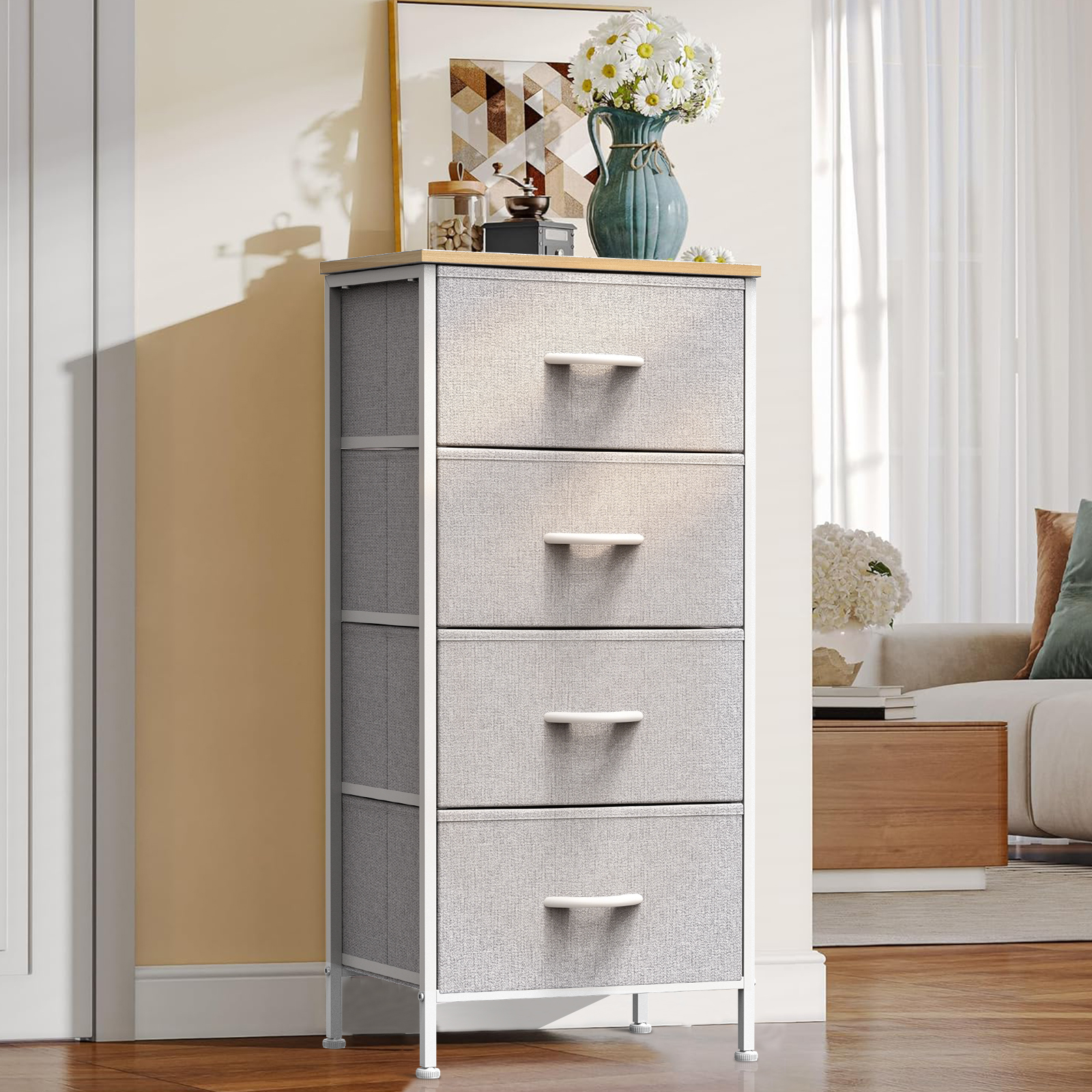 Wooden Top Cabinet Night Stand Dresser For Closet image 21