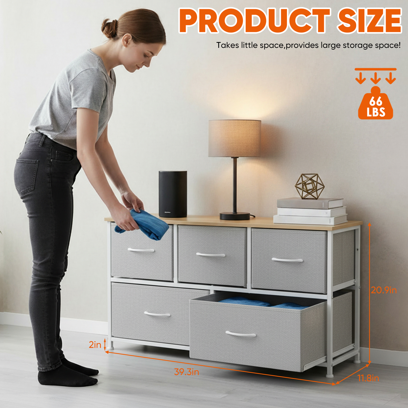 Wooden Top Cabinet Night Stand Dresser For Closet image 29
