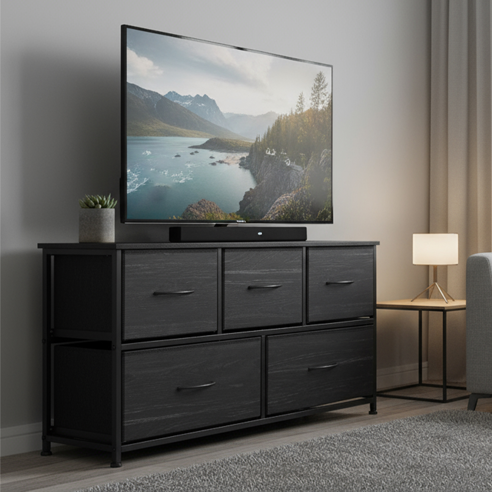 Wooden Top Cabinet Night Stand Dresser For Closet image 37
