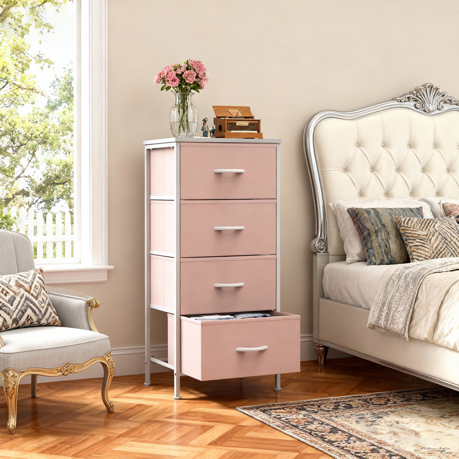 Wooden Top Cabinet Night Stand Dresser For Closet image 4
