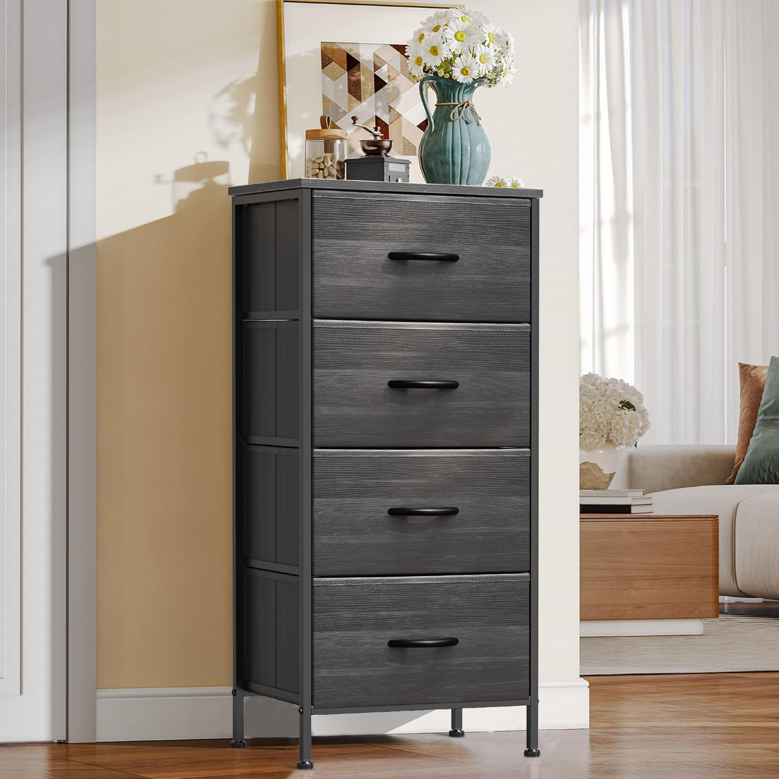 Wooden Top Cabinet Night Stand Dresser For Closet image 33