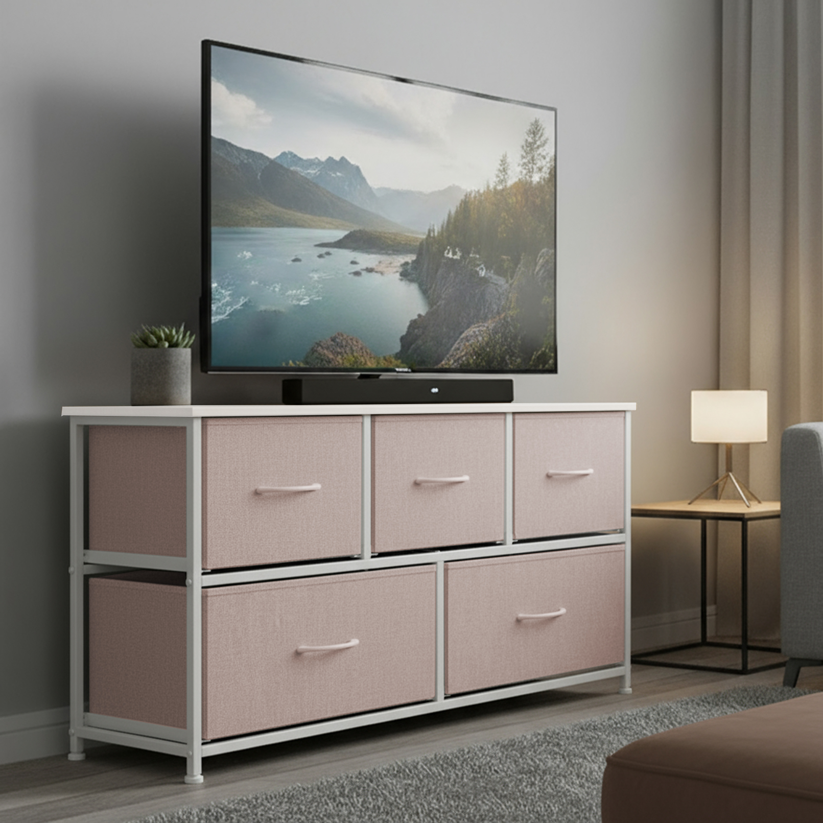 Wooden Top Cabinet Night Stand Dresser For Closet image 11