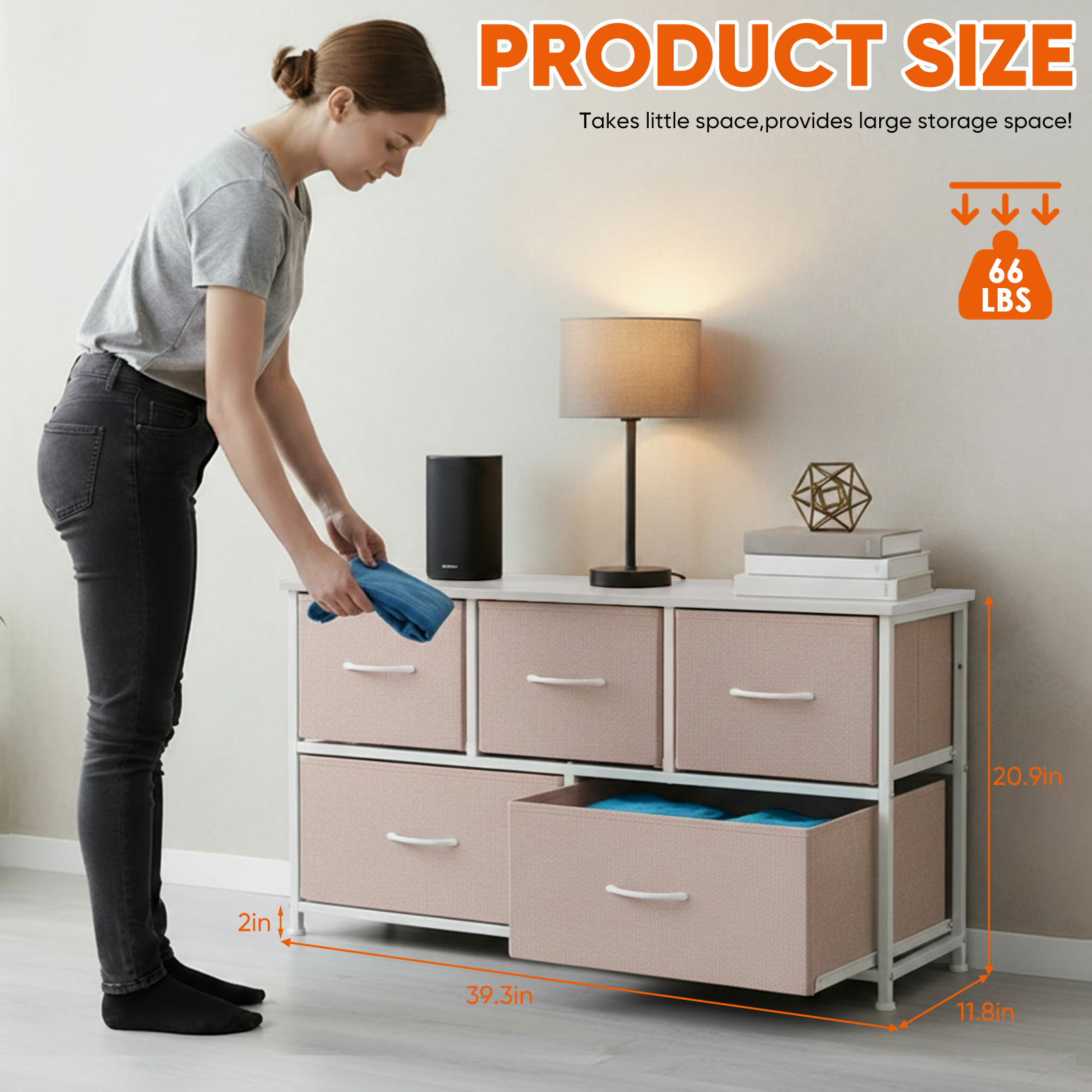 Wooden Top Cabinet Night Stand Dresser For Closet image 10
