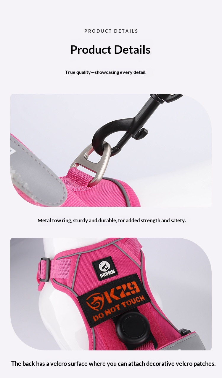 Dog Harness Compatible With Airtag Tracker detail photo 16