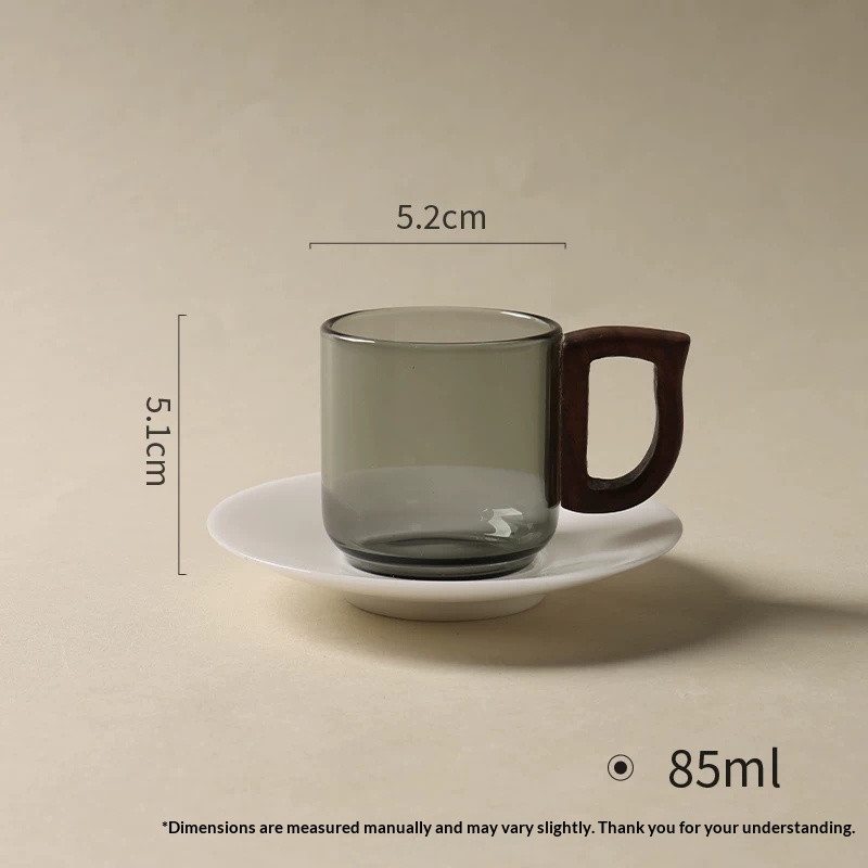 Espresso Cup And Saucer Set (Smoke gray)