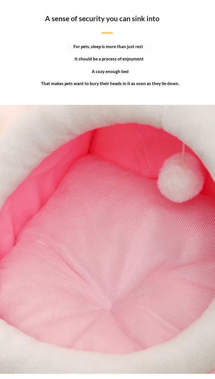 All-season Semi-enclosed Cat And Dog Bed detail photo 8