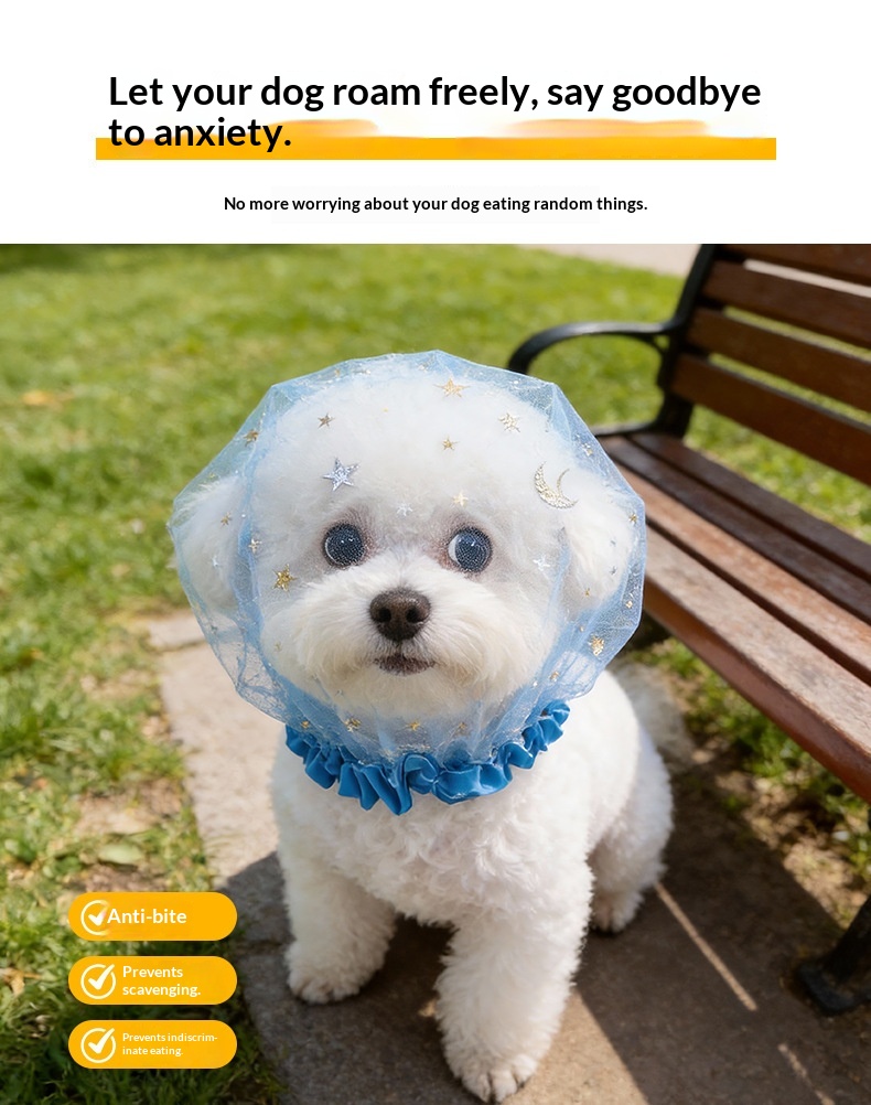 Dog Anti-ingestion Breathable Veil Mask detail photo 2