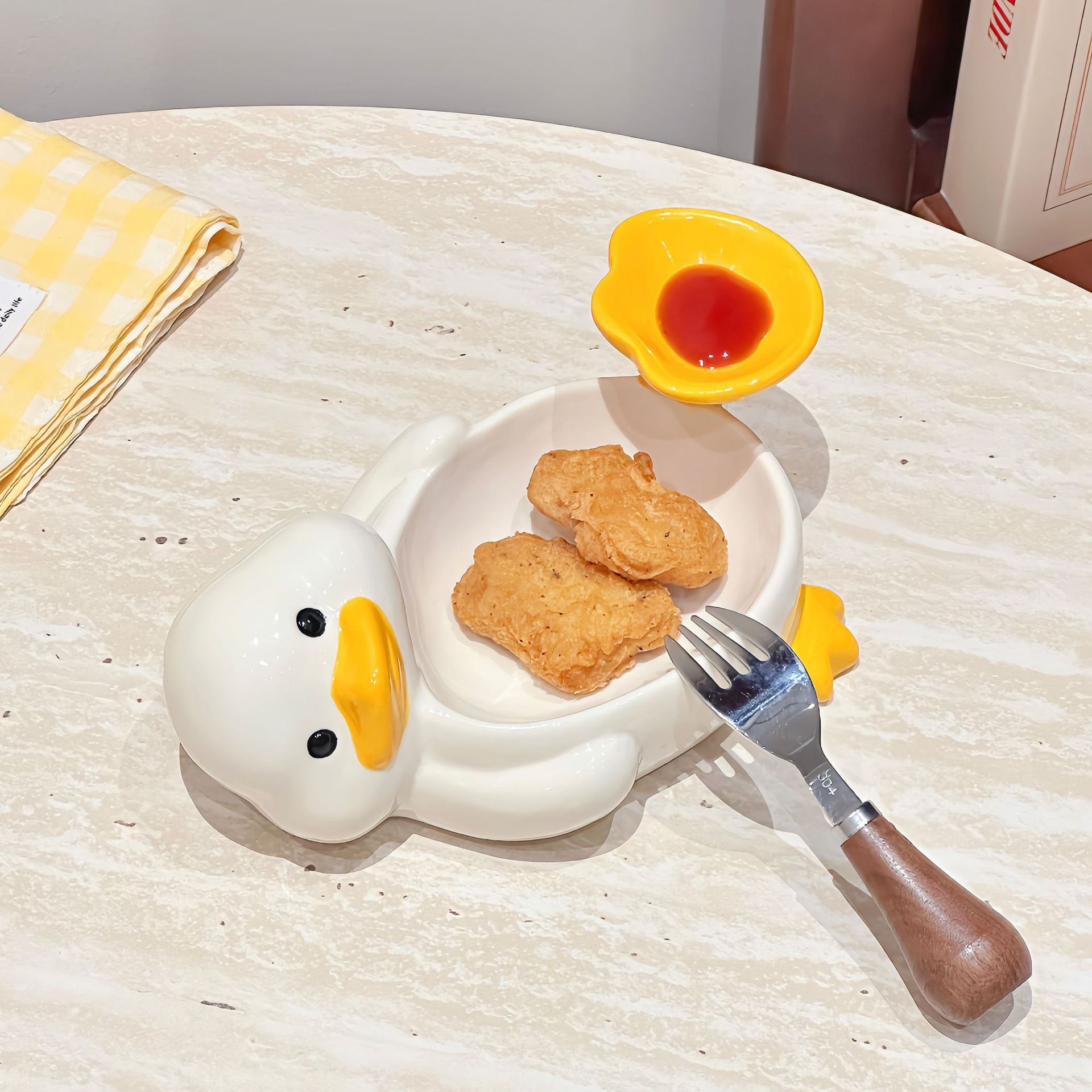Cute Cartoon Duck Dipping Dish