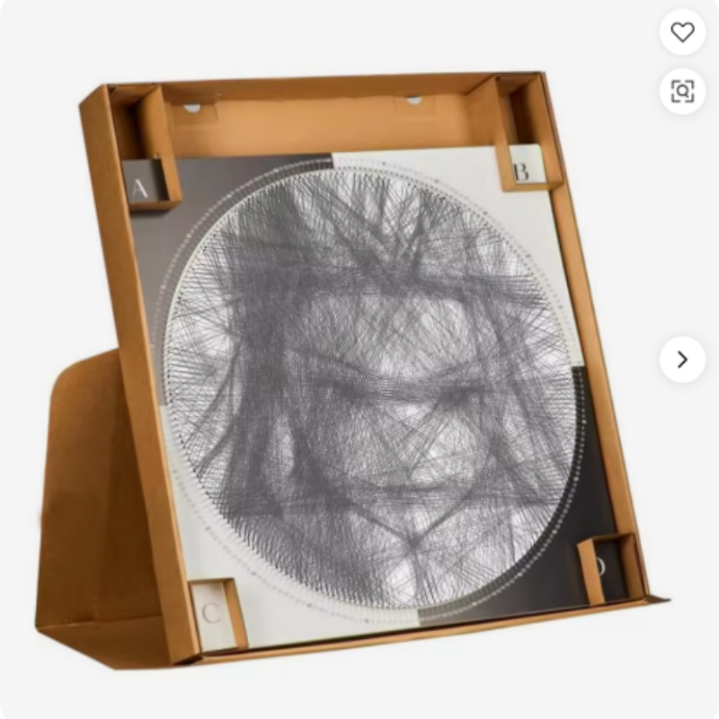 Art Portrait 3D DIY Nail Line Painting Set
