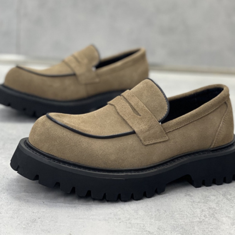 Pantofi casual bărbați din piele naturală, cu talpă groasă
