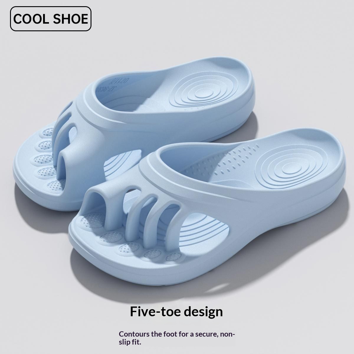 Women's Solid-color Flip-flops With Separate Toes