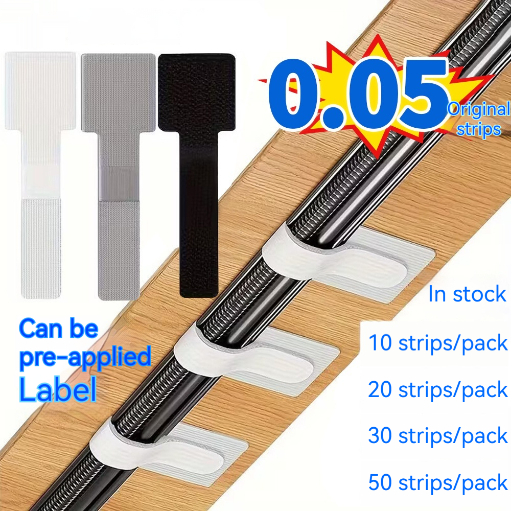 Strong-adhesive Back Glue Cable Organizer Velcro Strap Wire Holder
