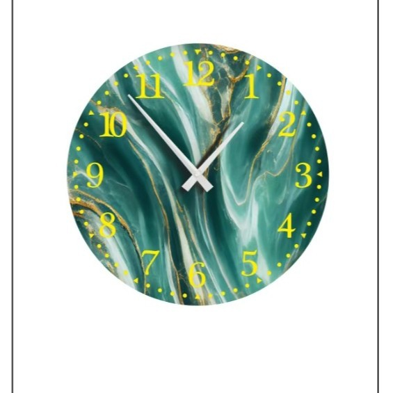 Glass Wall Clock, Sweep Movement, picture 2 of 7