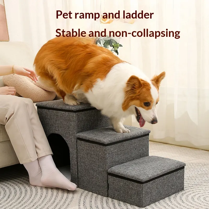 Multi-functional Foldable Pet Stairs Suitable for All Four Seasons