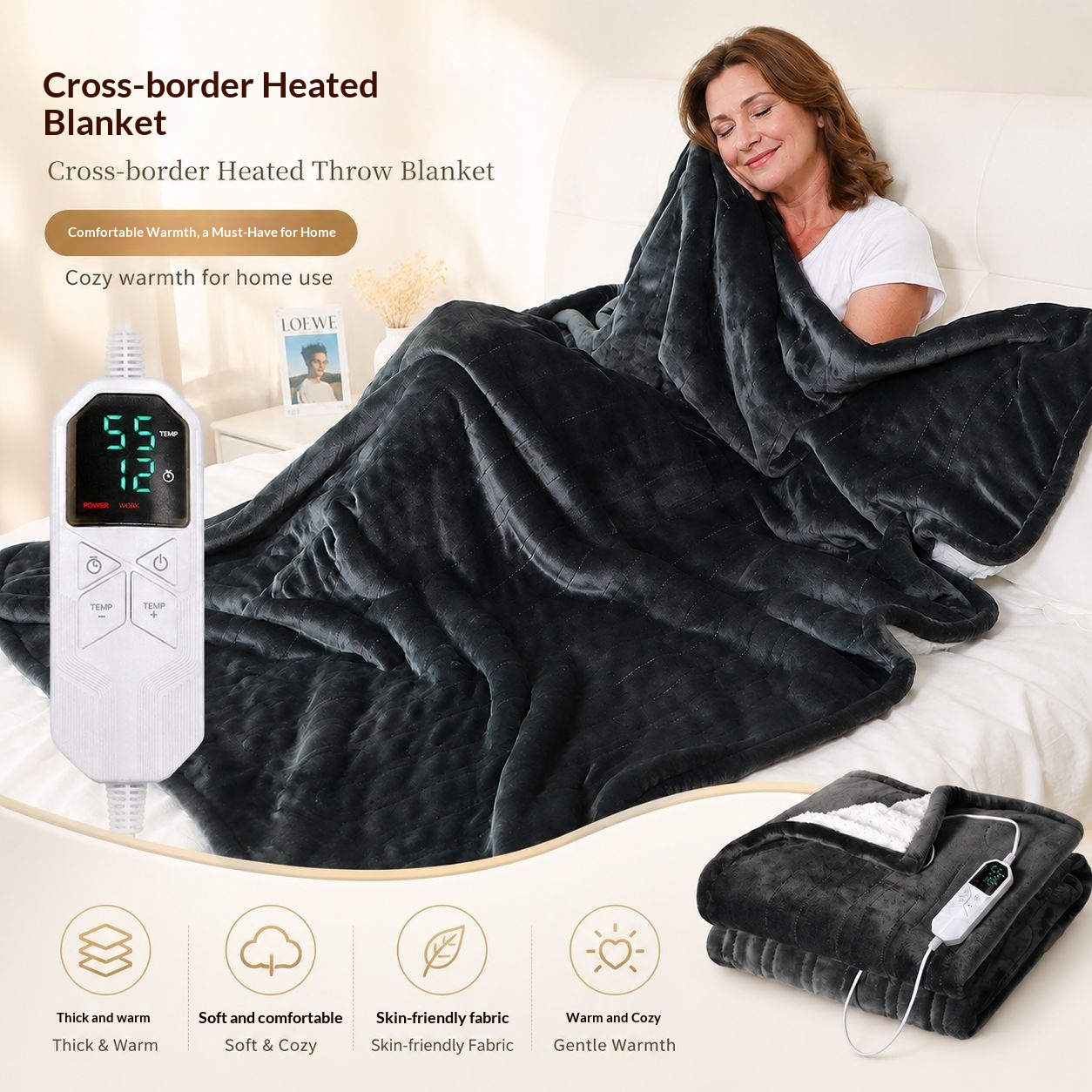 Automatic Power-off Washable Warming Blanketthrow