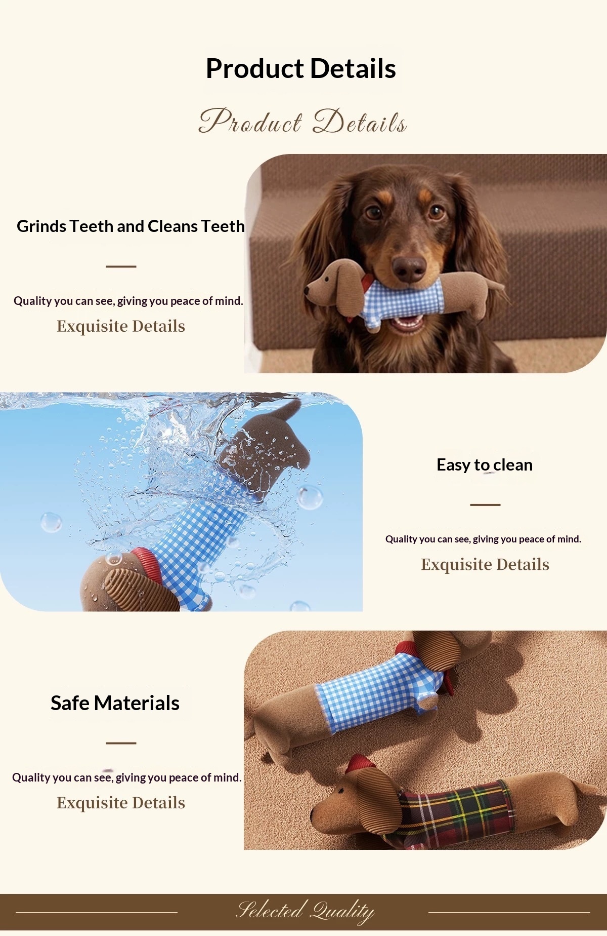 Plush Pet Dog Bite-resistant Teeth-grinding With Sound Effects detail photo 3