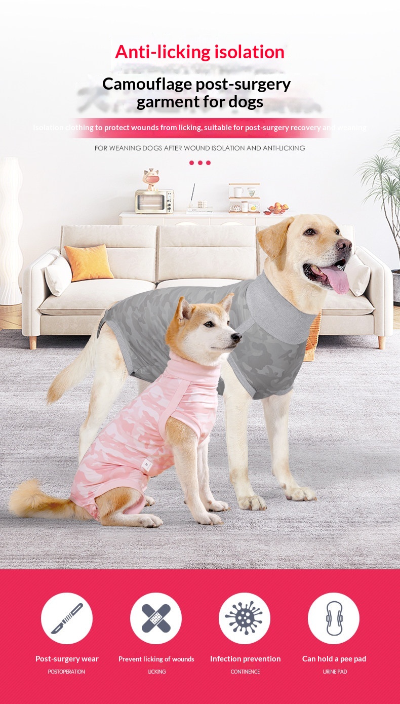 Summer Thin Dog Clothes High-elastic Sterilization Clothing detail photo 7