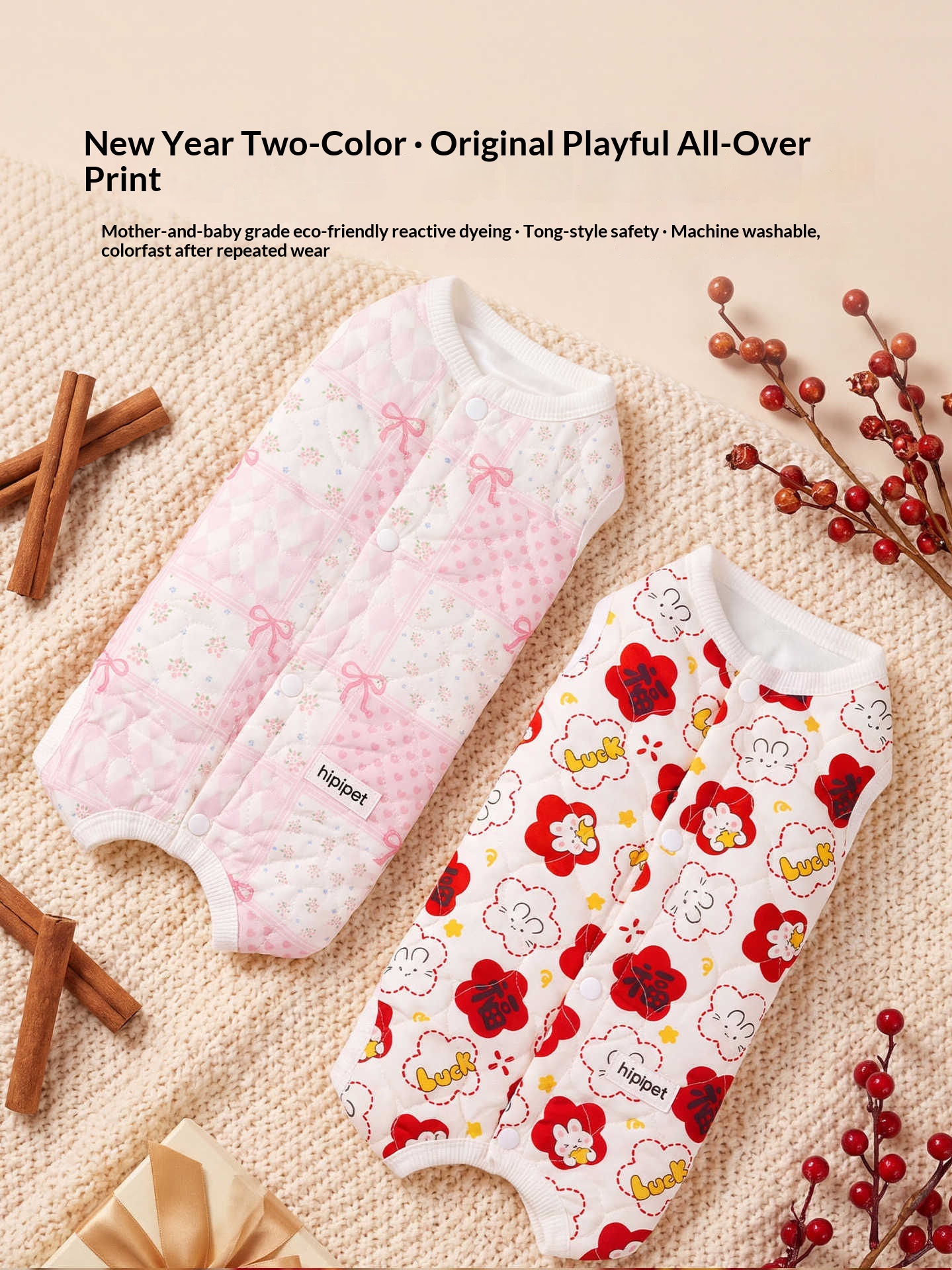 Full Print Pet Warm Belly Protection Clothes - Autumn Winter Pajamas for Small Dogs and Cats detail photo 5