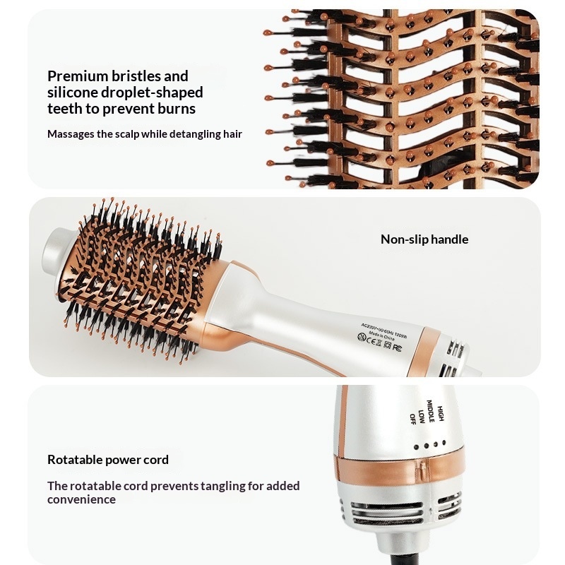 Non Heating Hot Air Hair Curling Multi Functional Hair Styling Comb - thumbnail
