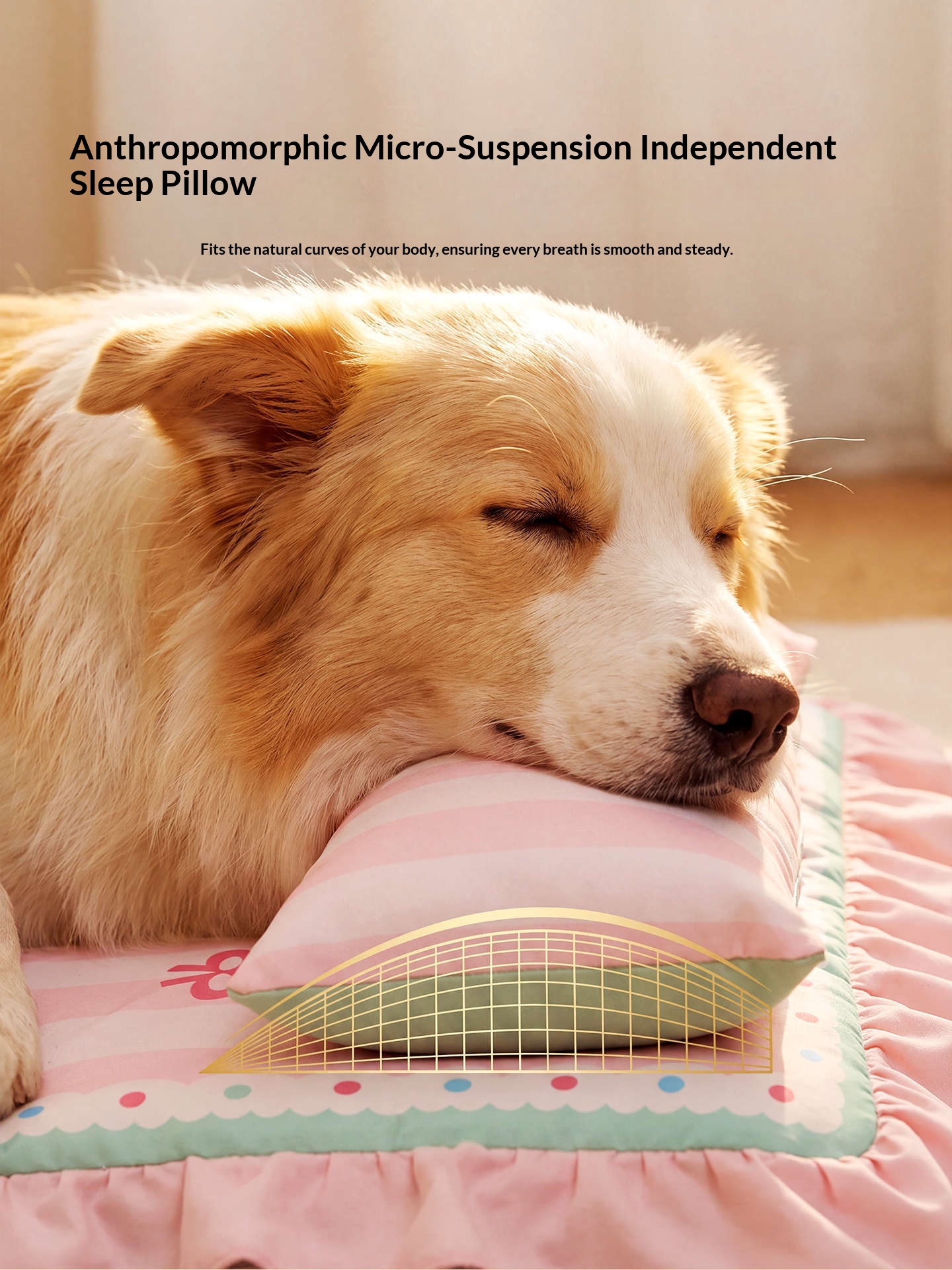 Universal Pet Sleeping Pad For Medium Large Soft Dog Bed For Golden Retriever Corgi All Season Use detail photo 8