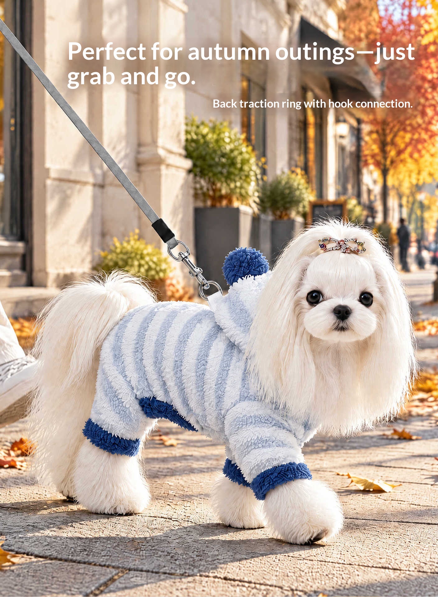 Velvet Moon Four-piece Flannel Dog Sweater Set detail photo 7