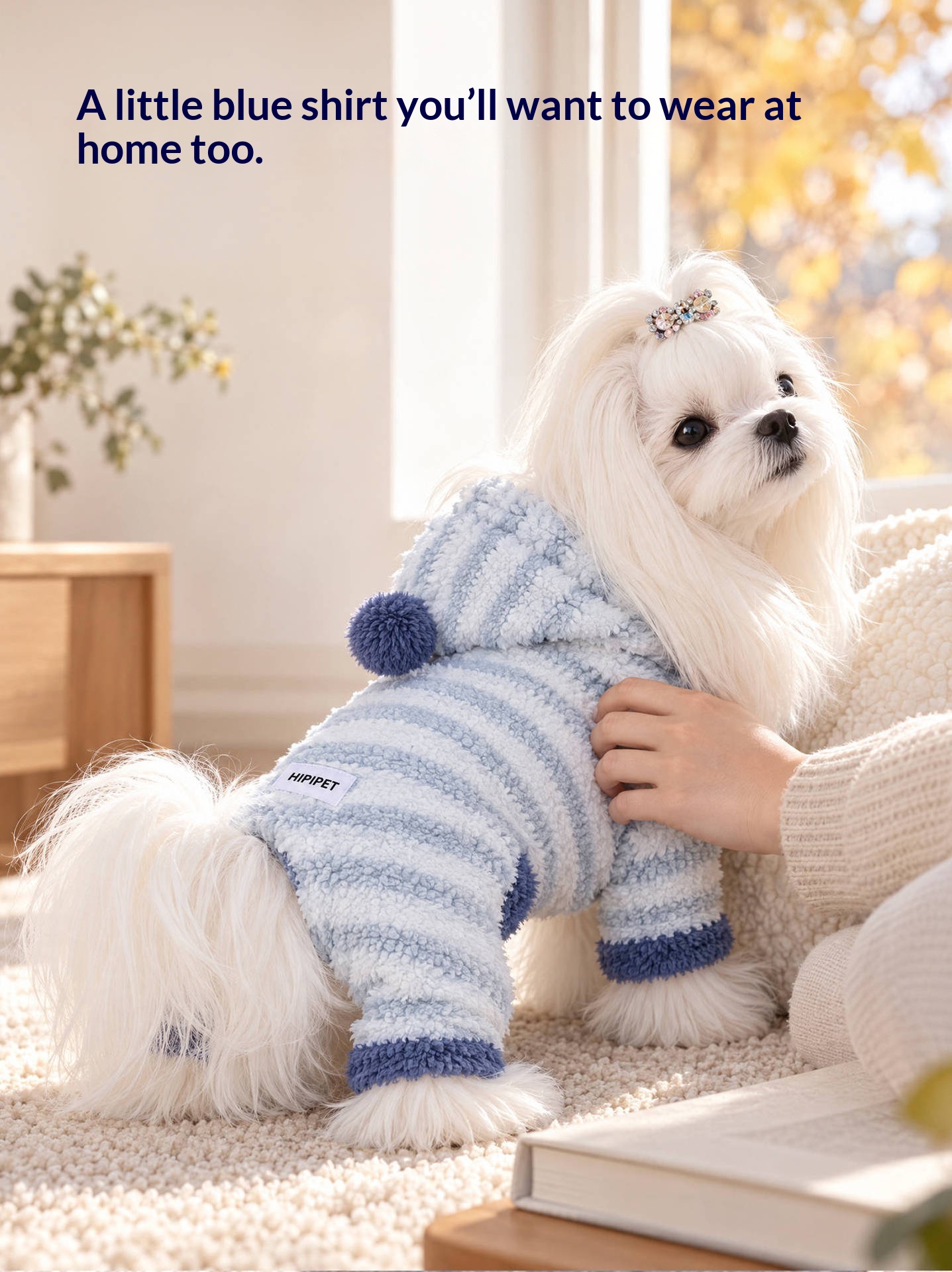 Velvet Moon Four-piece Flannel Dog Sweater Set detail photo 4