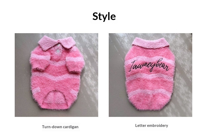Pet Ferret Cashmere Warm Half-Open Cardigan Sweater detail photo 4