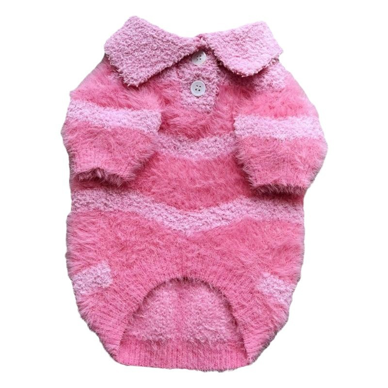 Pet Ferret Cashmere Warm Half-Open Cardigan Sweater detail photo 5