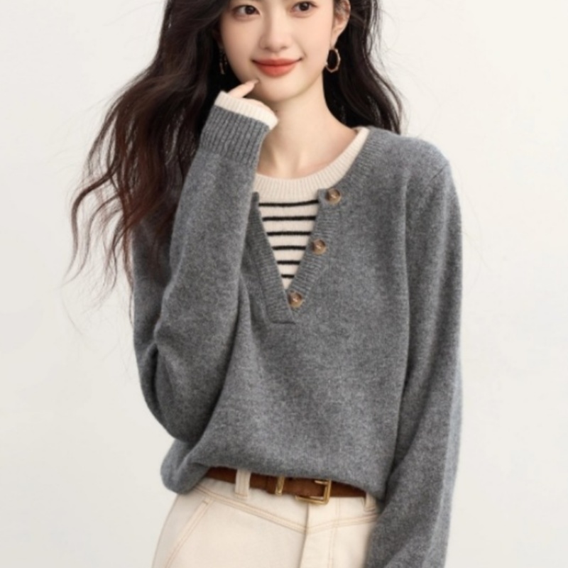 Women's Casual Knit Pullover For Autumn And Winter