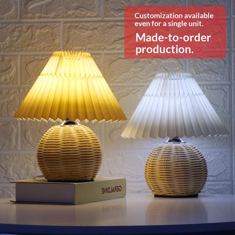 Nordic-style Instagram-worthy Pleated Table Lamp With A High-end Aesthetic