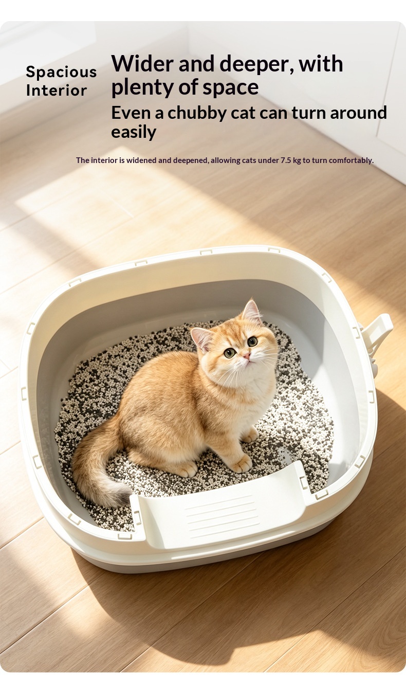 Fully Enclosed Cat Litter Box - Large Anti-Splash Design with Odor Control for Kittens and Adult Cats detail photo 1
