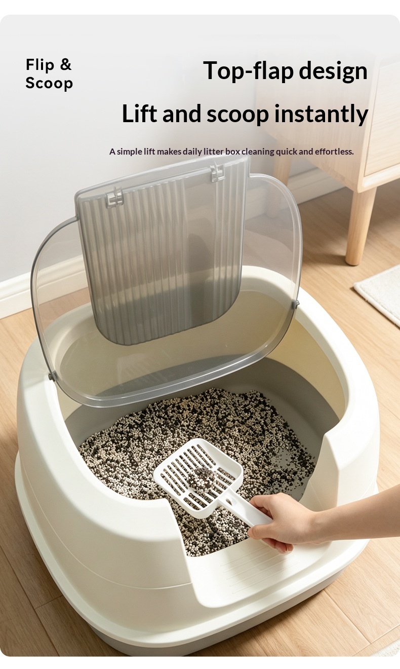 Fully Enclosed Cat Litter Box - Large Anti-Splash Design with Odor Control for Kittens and Adult Cats detail photo 5
