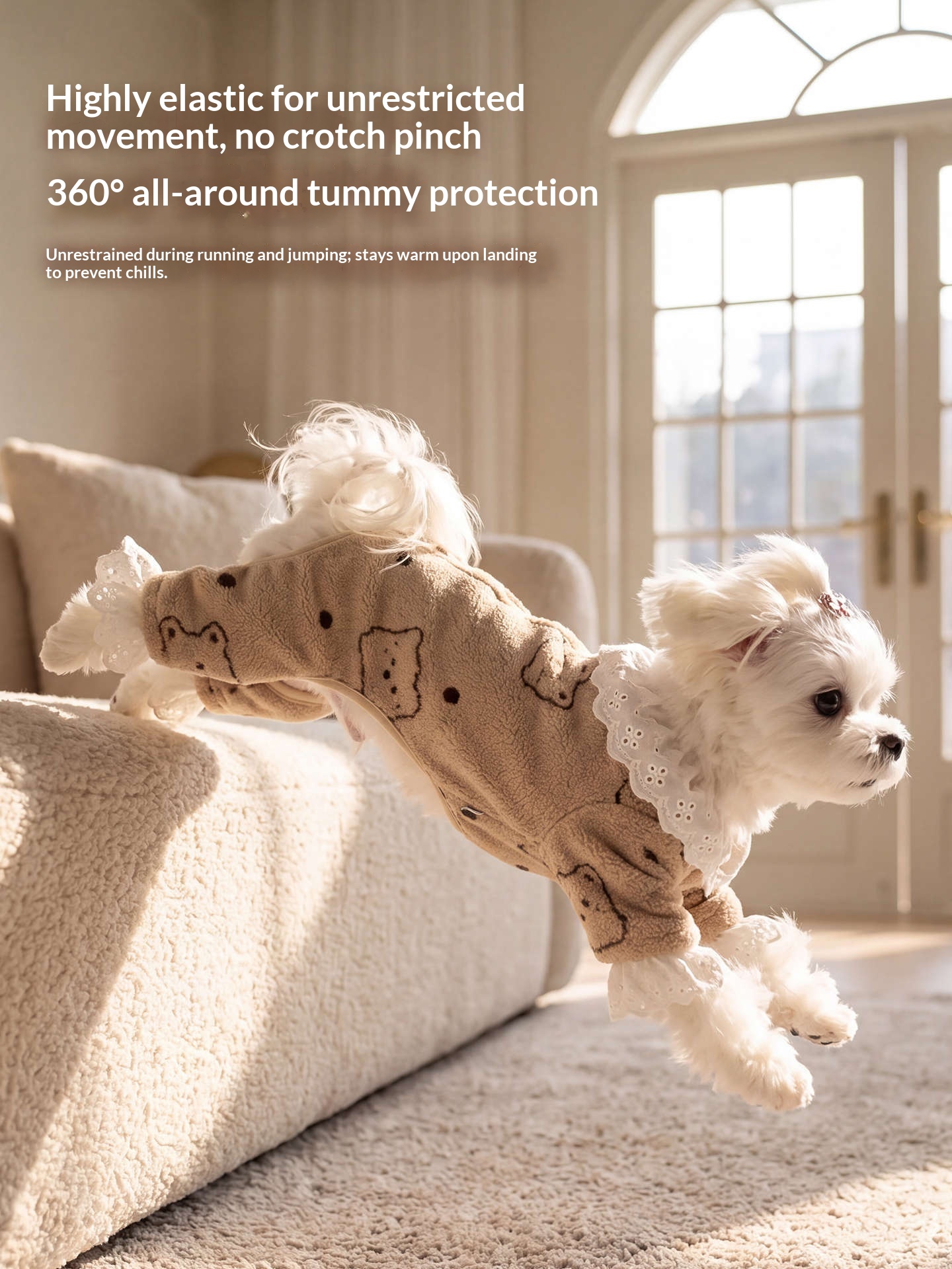 Small Dog Pet Four-legged Fleece Jacket detail photo 3