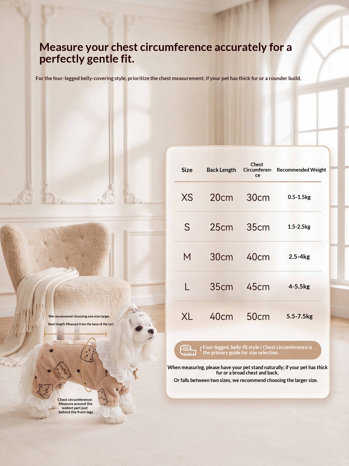 Small Dog Pet Four-legged Fleece Jacket detail photo 7