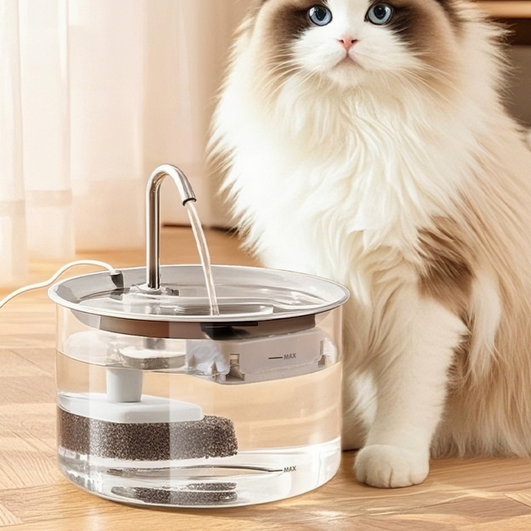 Stainless Steel Automatic Water Fountain For Cats