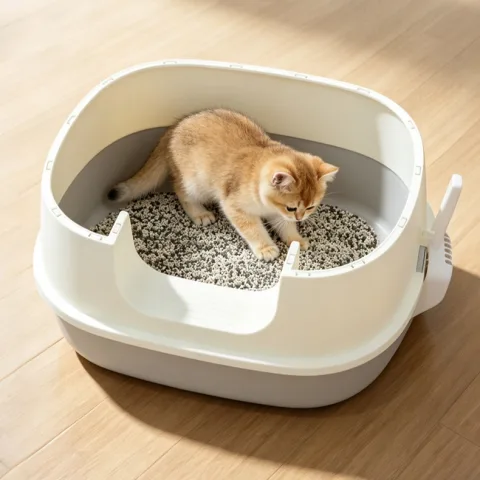 Fully Enclosed Cat Litter Box