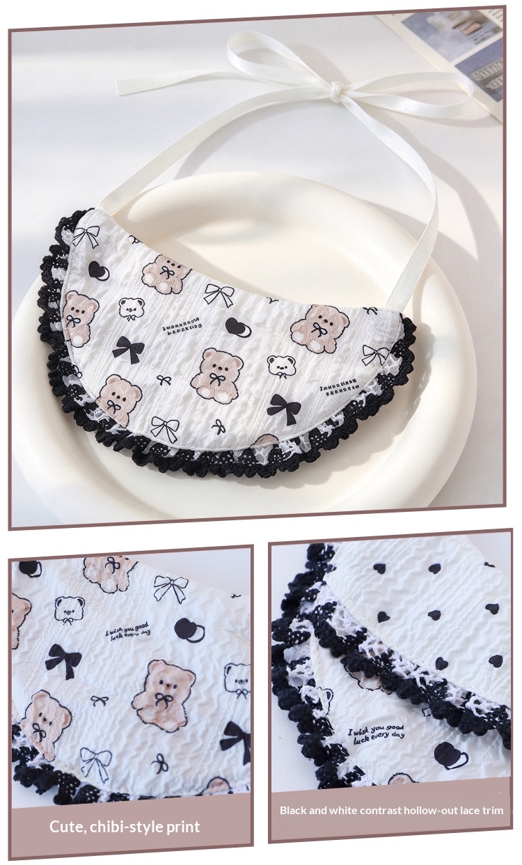 Cute Cartoon-patterned Pet Scarf detail photo 5