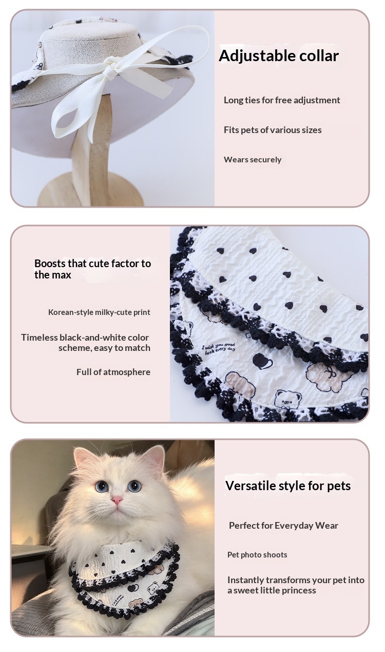 Cute Cartoon-patterned Pet Scarf detail photo 6